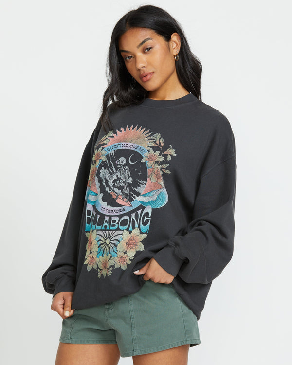 Billabong Ride In Crew Sweatshirt - Black Sands