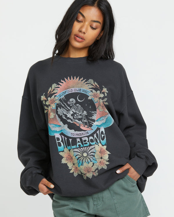 Billabong Ride In Crew Sweatshirt - Black Sands
