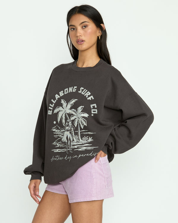 Billabong Ride In Crew Sweatshirt - Black Sands