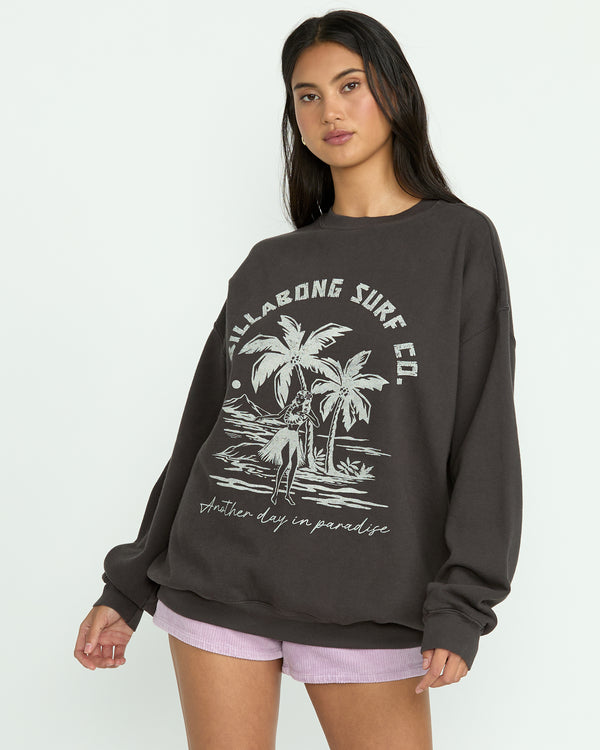 billabong Ride In Crew Sweatshirt - Black Sands
