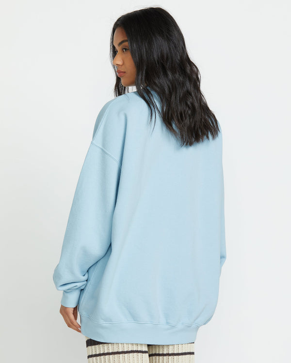 Billabong Ride In Crew Sweatshirt - Washed Chambray