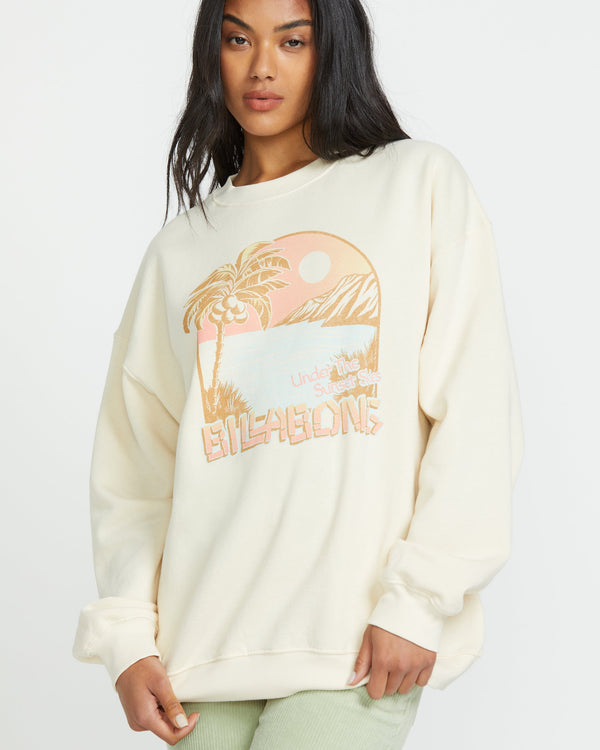 Billabong Ride In Crew Sweatshirt - Whitecap1