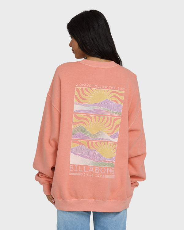 Billabong Ride In Crewneck Sweatshirt - Peach Out