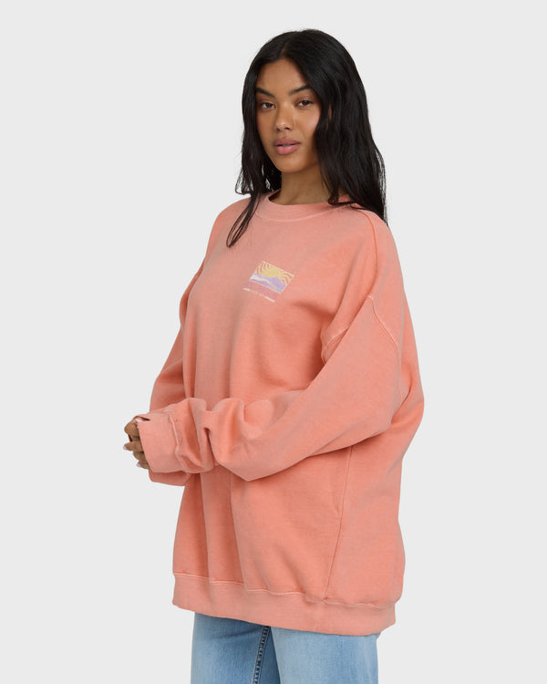 Billabong Ride In Crewneck Sweatshirt - Peach Out