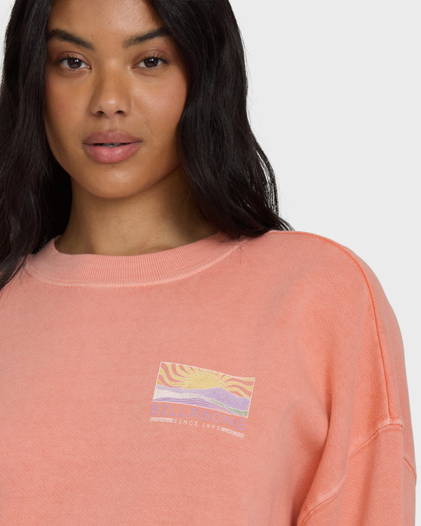 Billabong Ride In Crewneck Sweatshirt - Peach Out