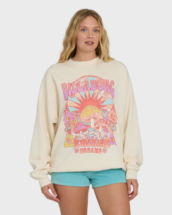 billabong Ride In Crewneck Sweatshirt - Whitecap