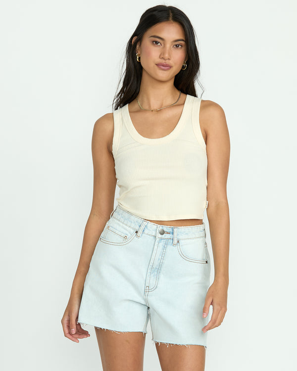 Billabong Riley Cut-Off Denim Shorts - Acid Wash