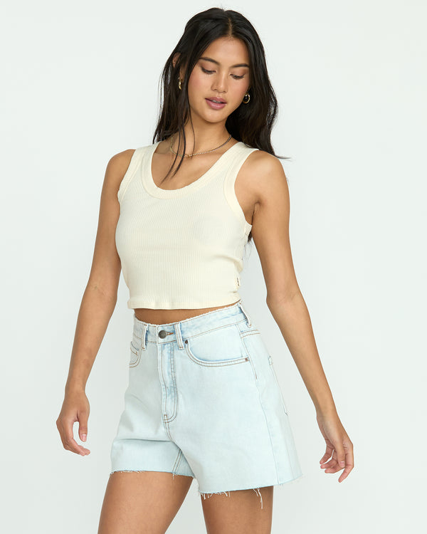 Billabong Riley Cut-Off Denim Shorts - Acid Wash