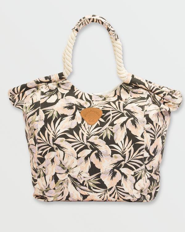 Billabong Rope Tote Bag - Black Floral