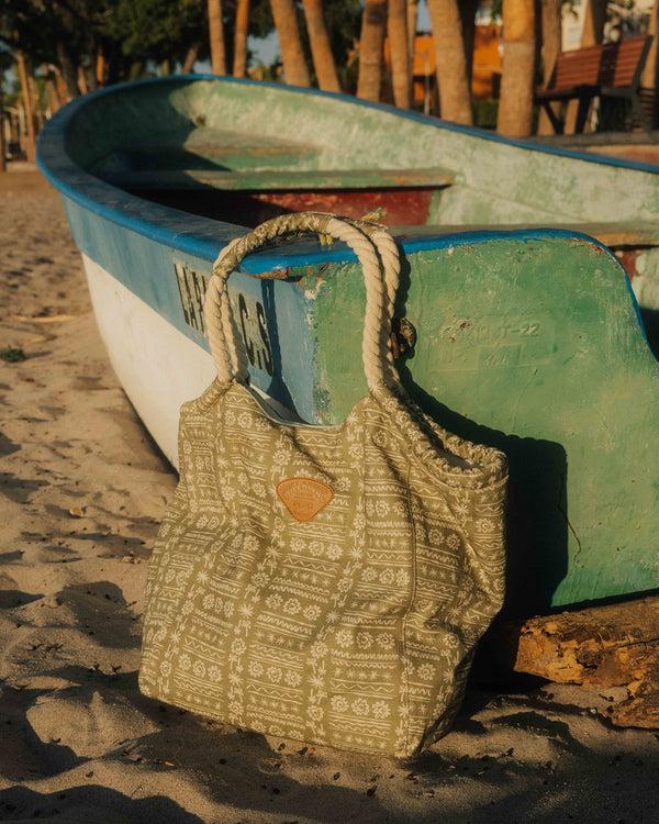 billabong Rope Tote Bag - Green Tea