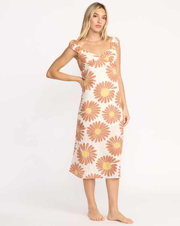 Billabong Shine On Midi Dress - Whitecap