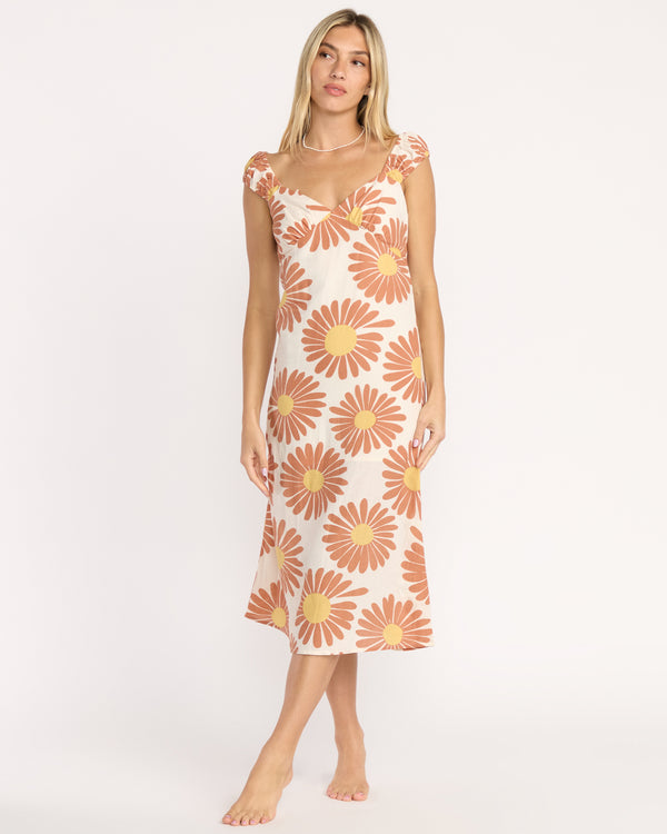 billabong Shine On Midi Dress - Whitecap