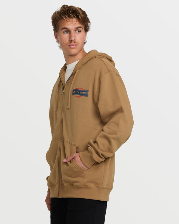 Billabong Short Sands Zip Sweatshirt - Vintage Brown
