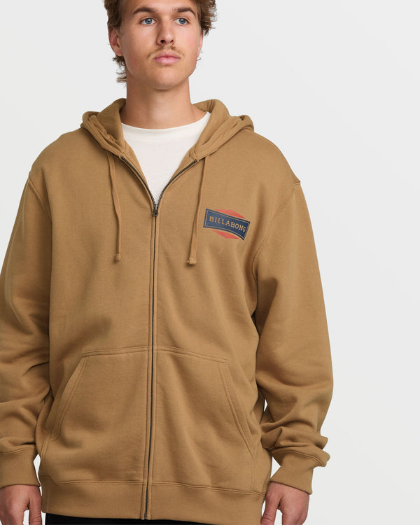 Billabong Short Sands Zip Sweatshirt - Vintage Brown