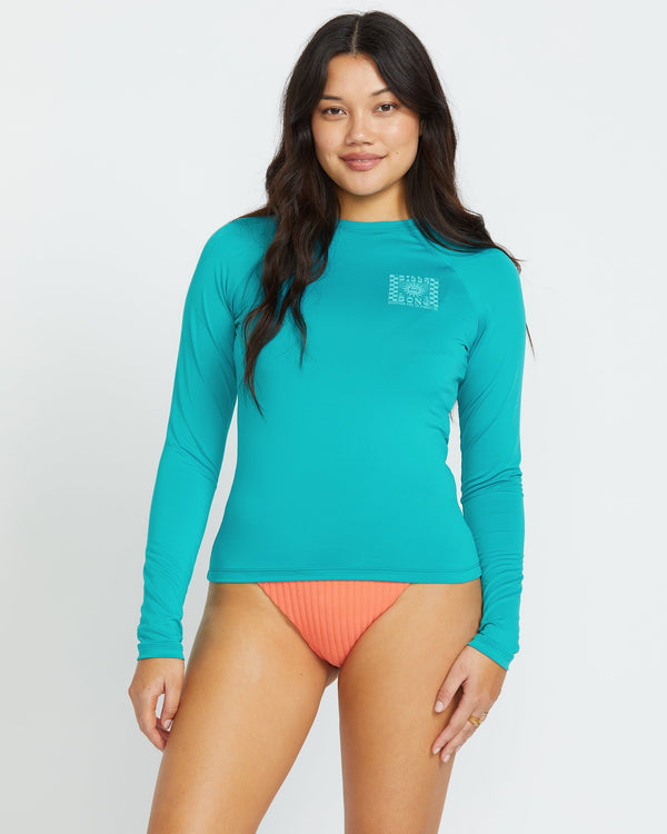 billabong Sol Searcher Rashguard - Blue Lagoon