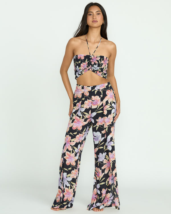 Billabong Summer Sunshine Crop Top - Black Multi