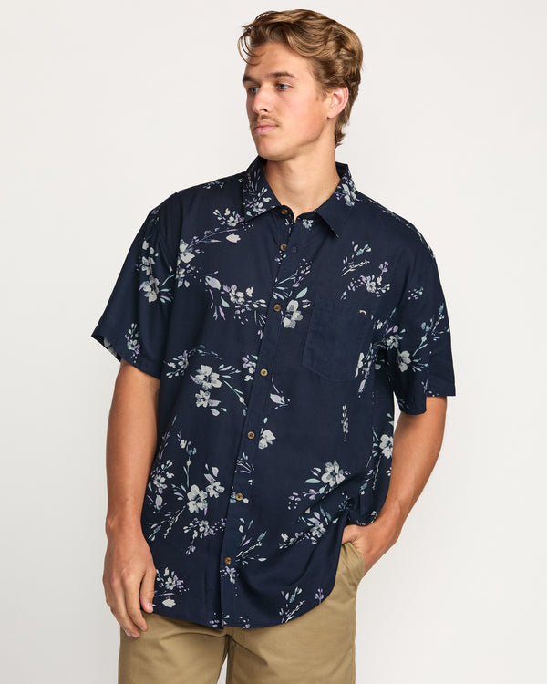billabong Sundays Short Sleeve Shirt - Dark Navy