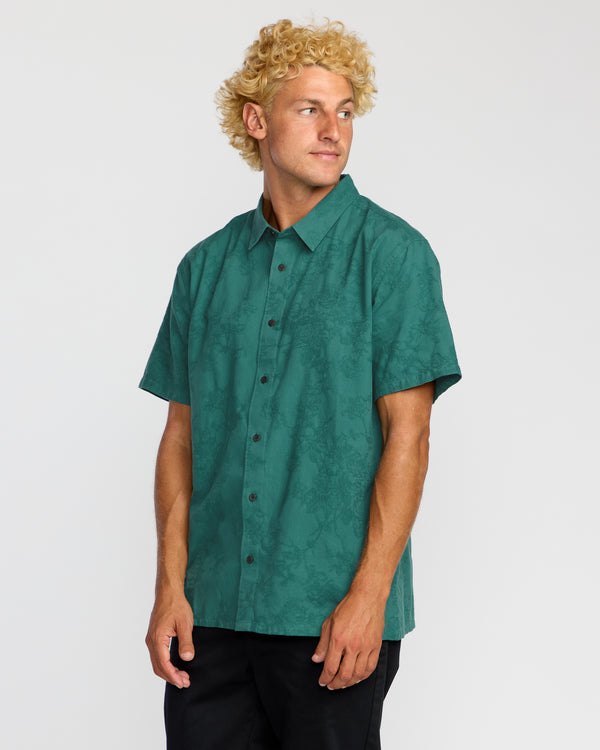 Billabong Sunshines Garage Short Sleeve Shirt - Teal