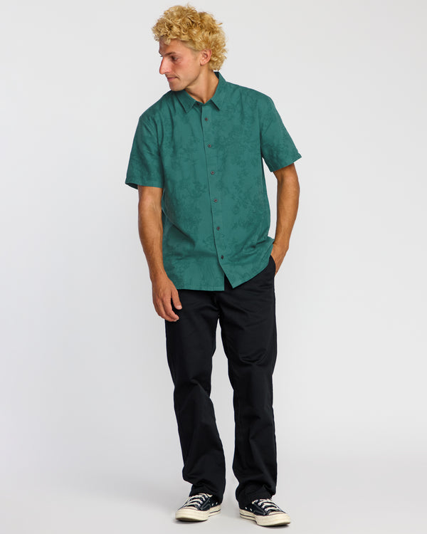 Billabong Sunshines Garage Short Sleeve Shirt - Teal