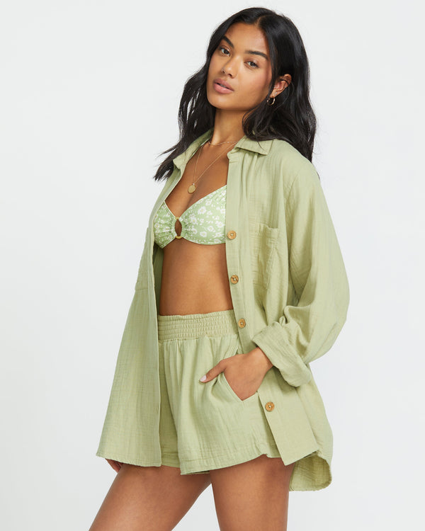 Billabong Sweet Swell Long Sleeve Shirt - Avocado