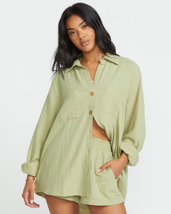 Billabong Sweet Swell Long Sleeve Shirt - Avocado