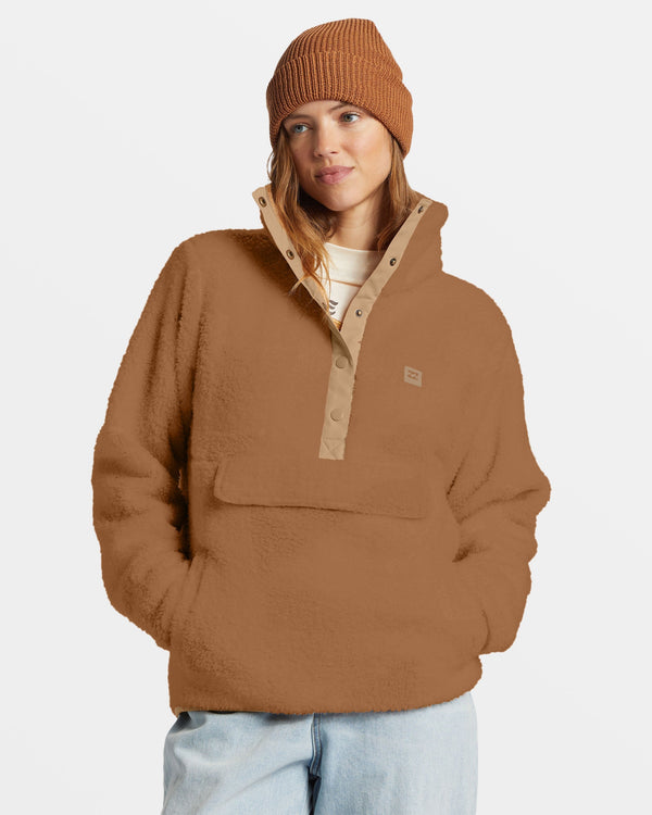 billabong Switchback Mock Neck Fleece - Sandalwood