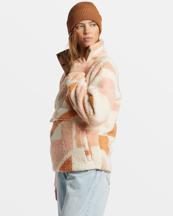 Billabong Switchback Mock Neck Fleece - White Cap