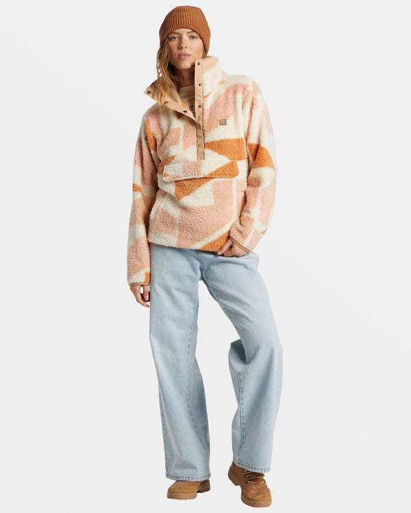 Billabong Switchback Mock Neck Fleece - White Cap