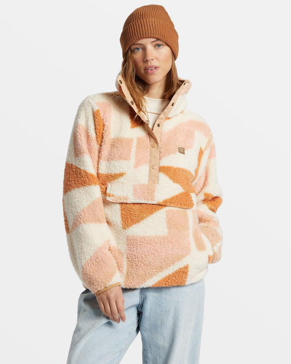 Billabong Switchback Mock Neck Fleece - White Cap