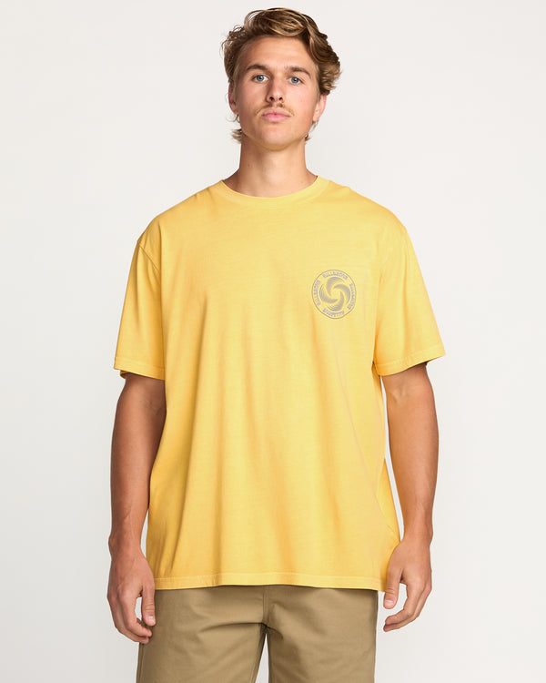 billabong Swivel Premium Wave Wash Tee - Lemon