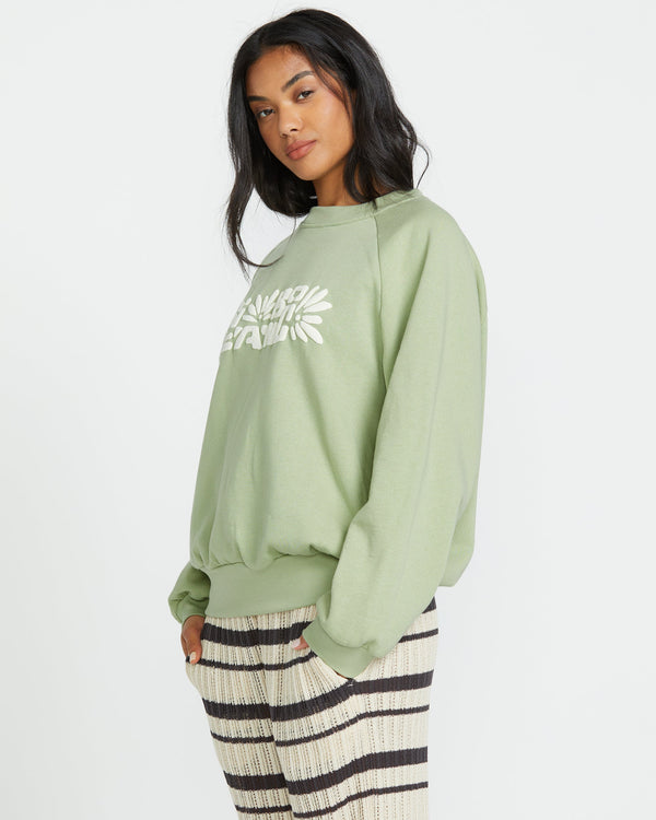 Billabong The Waves Crew Sweatshirt - Pistachio