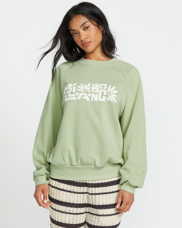 billabong The Waves Crew Sweatshirt - Pistachio