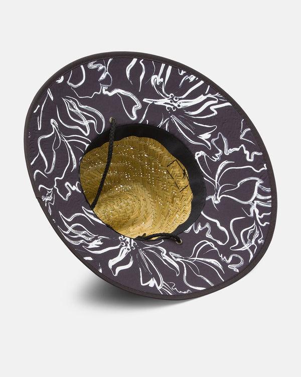 Billabong Tides Print Straw Hat - Black