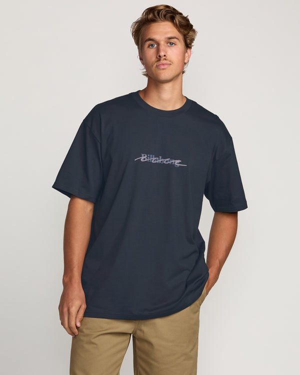 Billabong Triple Up Regular Tee - Aged Indigo