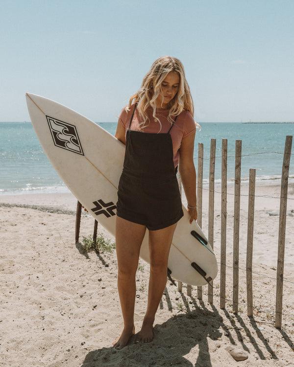 billabong Wild Pursuit Romper - Off Black