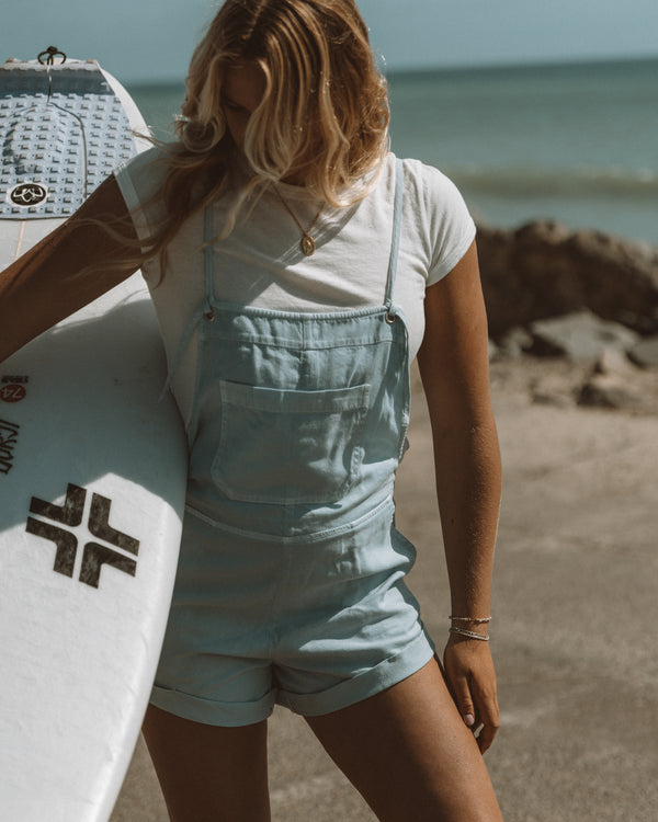 billabong Wild Pursuit Romper - Washed Chambray