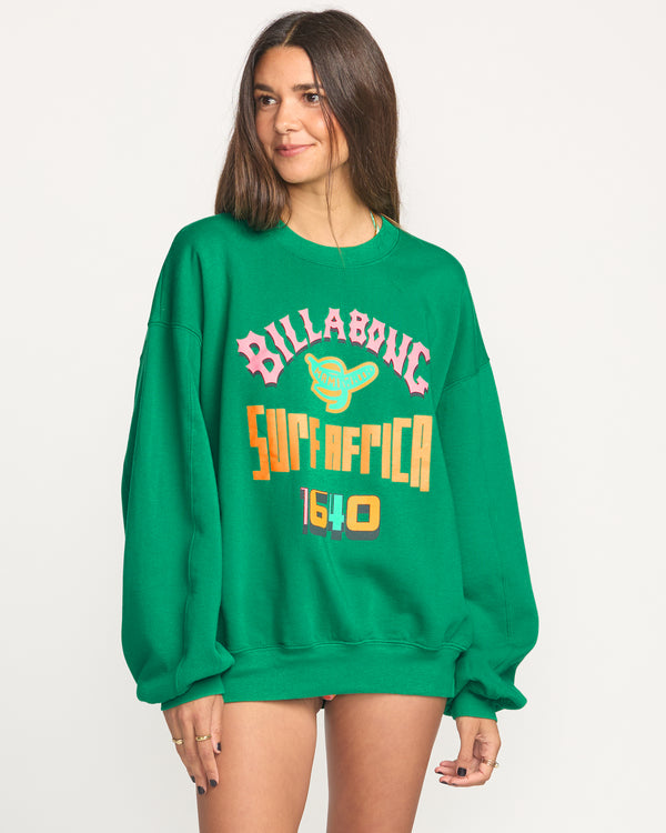 Billabong Billabong X Mami Wata Kendal Crewneck Sweatshirt - Emerald Green