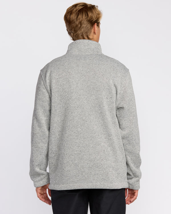 Billabong Boundary Mock Neck Zip Sweatshirt - Grey Htr