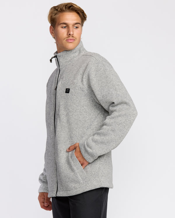 Billabong Boundary Mock Neck Zip Sweatshirt - Grey Htr
