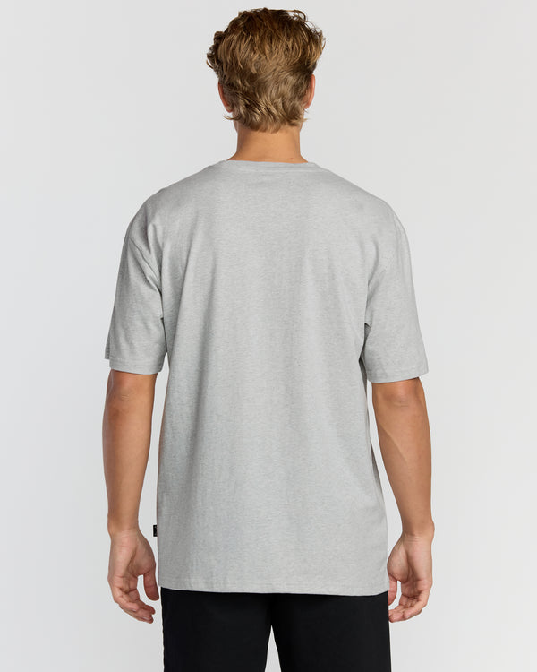 Billabong Bracket Hi Regular Short Sleeve T-Shirt - Heather Grey