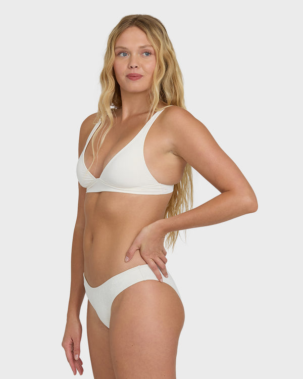 Billabong Classic Solid Banded Triangle Bikini Top - Salt Crystal