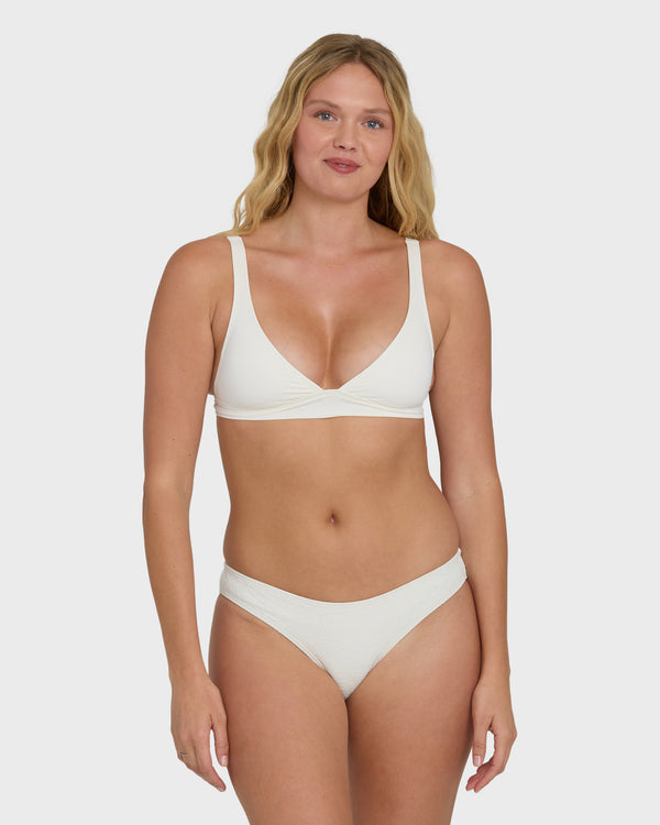 billabong Classic Solid Banded Triangle Bikini Top - Salt Crystal