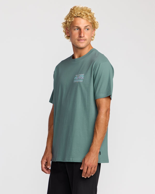 Billabong Coastal Range A/Div Short Sleeve T-Shirt - Sea Blue