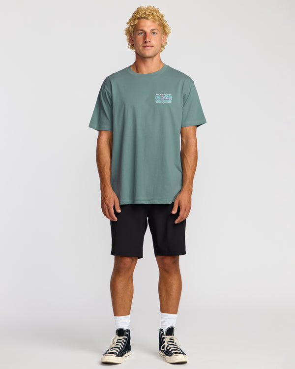 Billabong Coastal Range A/Div Short Sleeve T-Shirt - Sea Blue