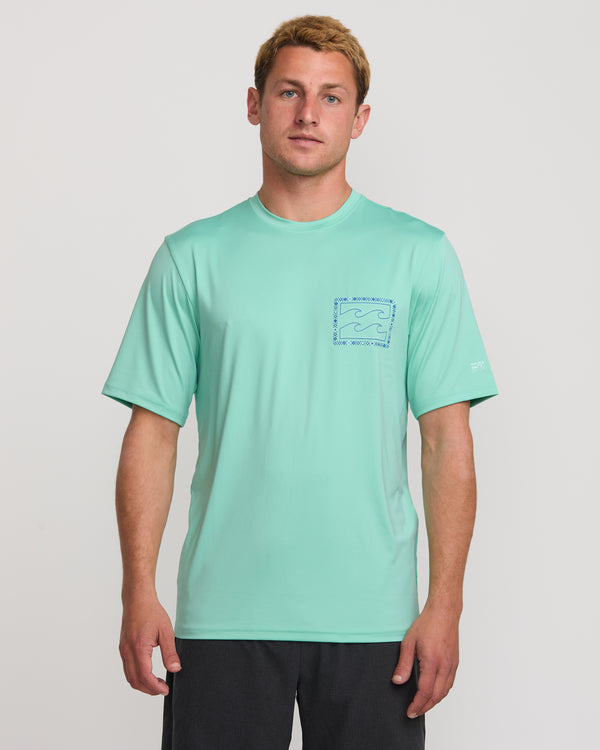 billabong Crayon Wave Loose Fit Short Sleeve Surf Tee - Bermuda