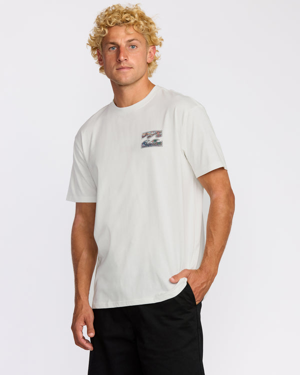 Billabong Crayon Wave Premium Short Sleeve T-Shirt - Off White