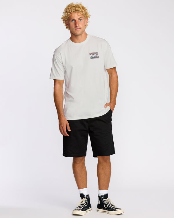 Billabong Crayon Wave Premium Short Sleeve T-Shirt - Off White