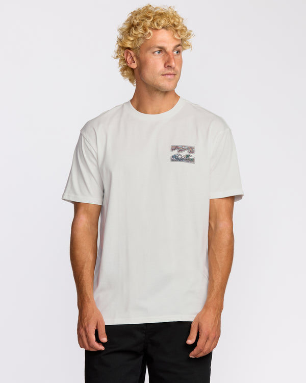billabong Crayon Wave Premium Short Sleeve T-Shirt - Off White