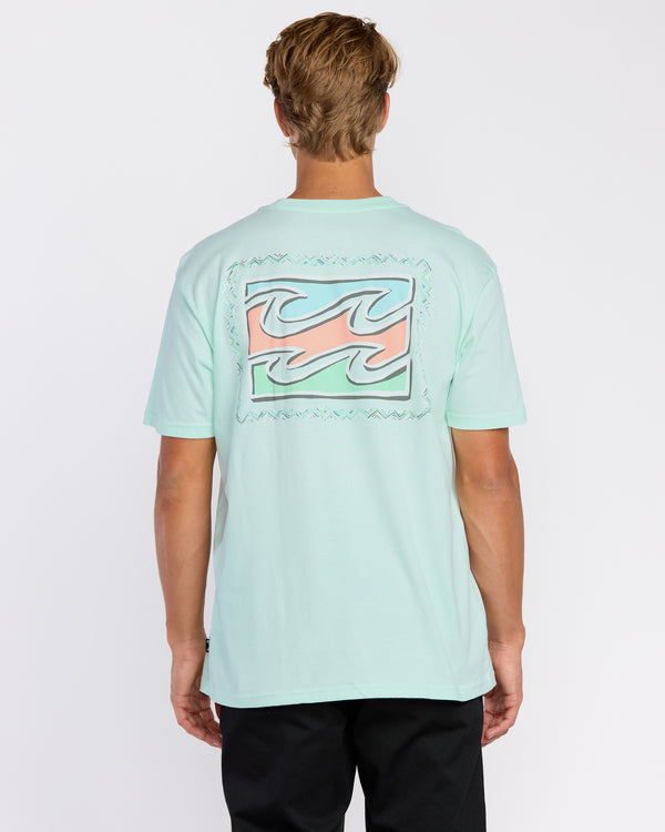Billabong Crayon Wave Premium Short Sleeve T-Shirt - Sea Glass