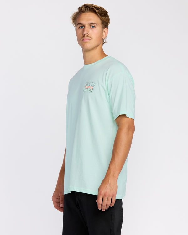 Billabong Crayon Wave Premium Short Sleeve T-Shirt - Sea Glass